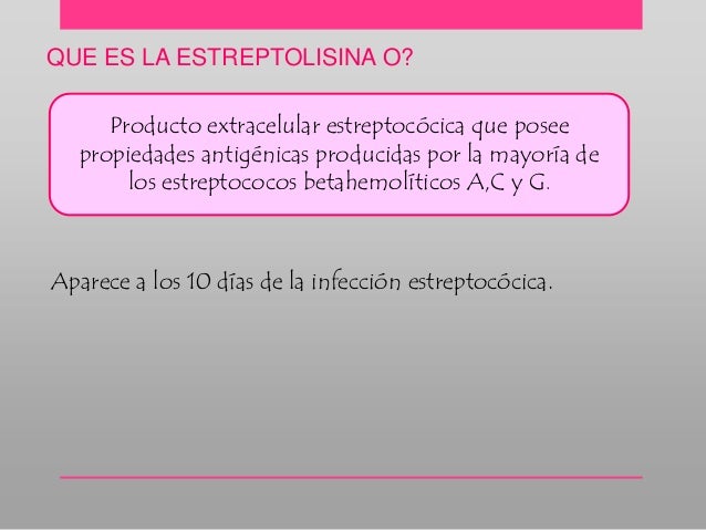 determinacion de antiestreptolisinas
